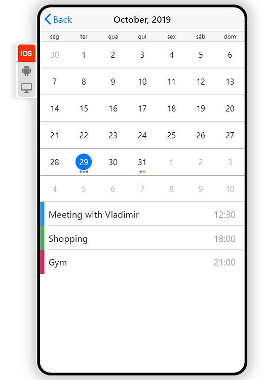 Load Calendar Page Events From AJAX JSON Framework7 Forum